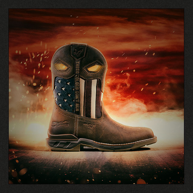 Featured style: Fortress western boot in brown.
